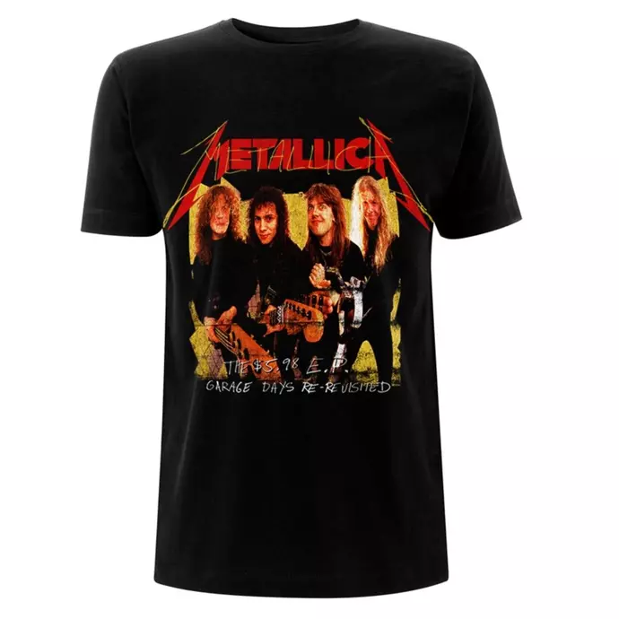 Metallica Garage Photo Yellow Black Shirt
