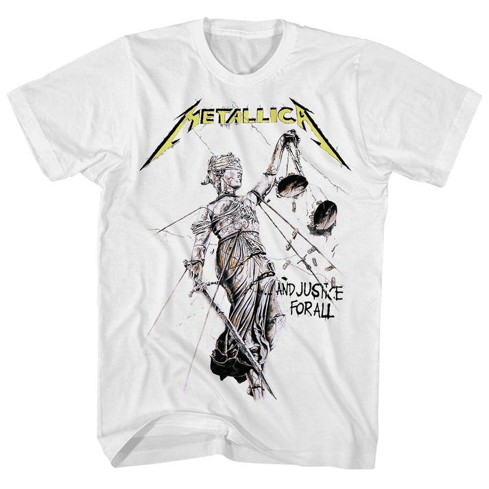 Metallica Justice For All Mens Shirt White