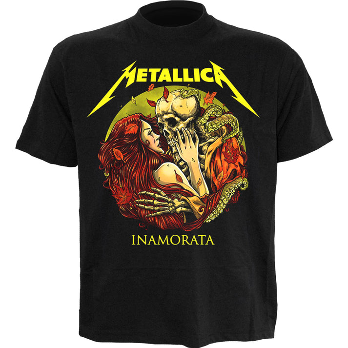 Metallica Inamorata Front Print Mens Shirt Black