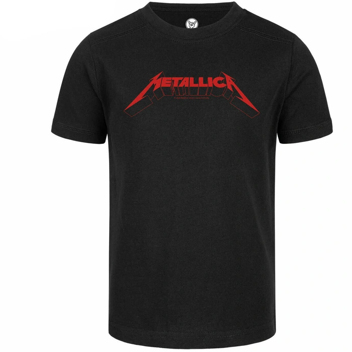 Metallica Logo Black Red Metal-Kids Shirt