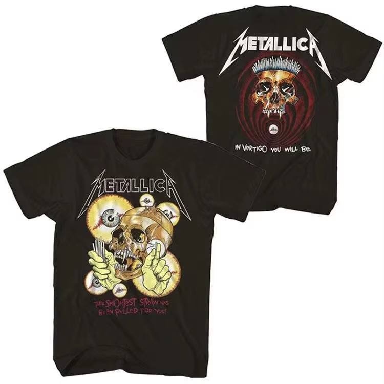 Metallica Shortest Straw Vintage Rock Metal Band Mens Adult Tee Shirt