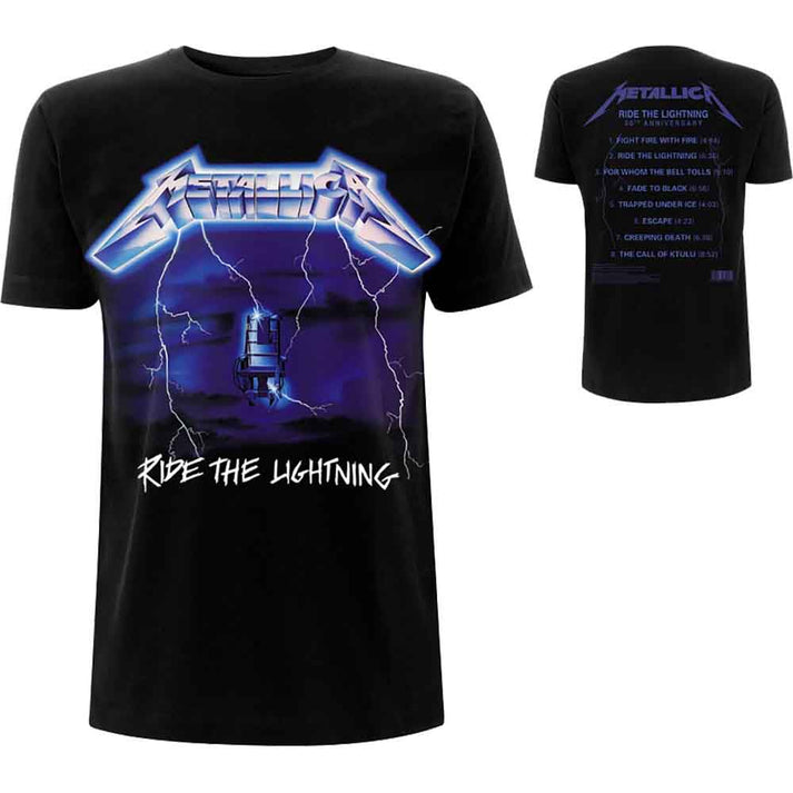 Metallica Ride The Lightning Tracks Mens Shirt Black