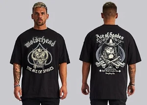 Motorhead Ace Of Spades Rock Band Black Shirt Mens Front & Back Print