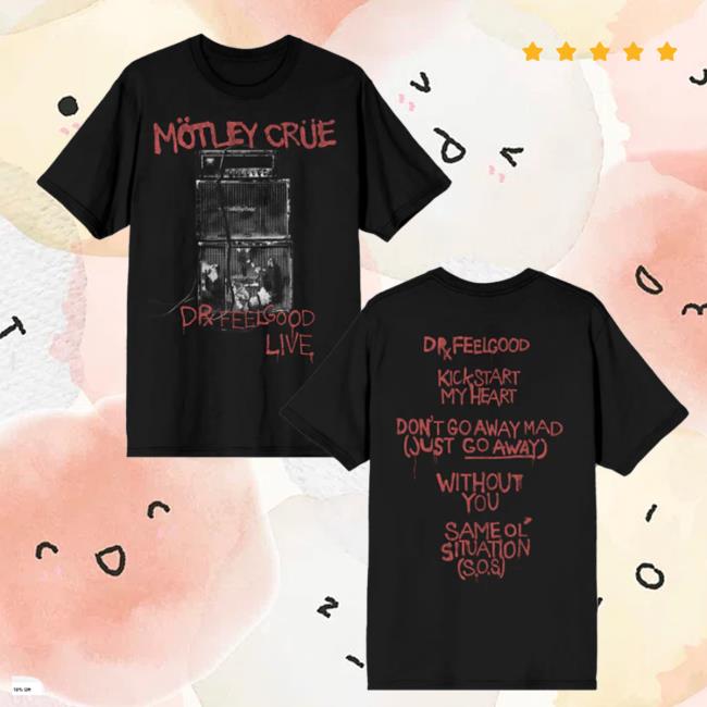Motley Crue Merch Store Dr. Feelgood Live Shirt