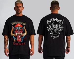 Motor Head Front And Back Print England Lemmy Hard Rock Shirt Mens Sizes