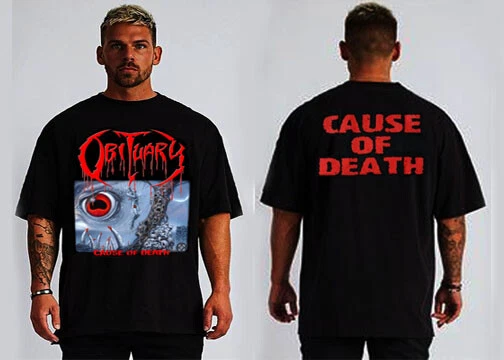 Obituary Death Metal Front And Back Print Black Shirt