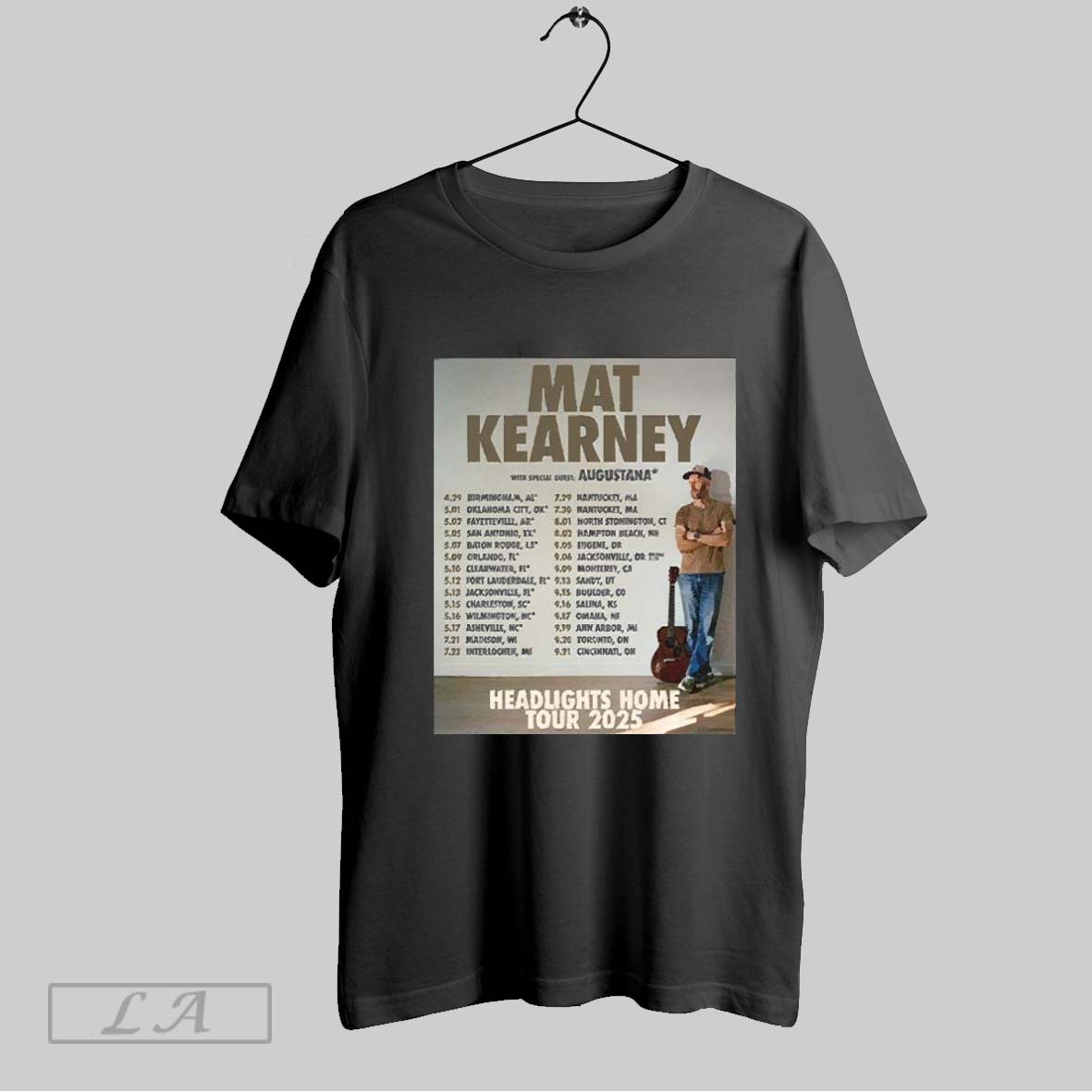 Original Mat Kearney Headlights Home Tour 2025 Tour Shirt