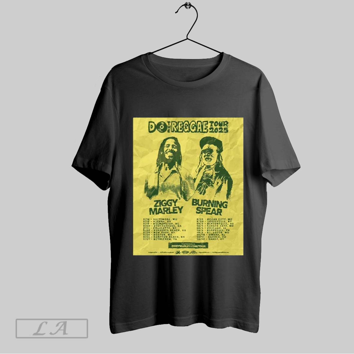 Original Nice Ziggy Marley And Burning Spear Do The Reggae Tour 2025 With Tour Shirt