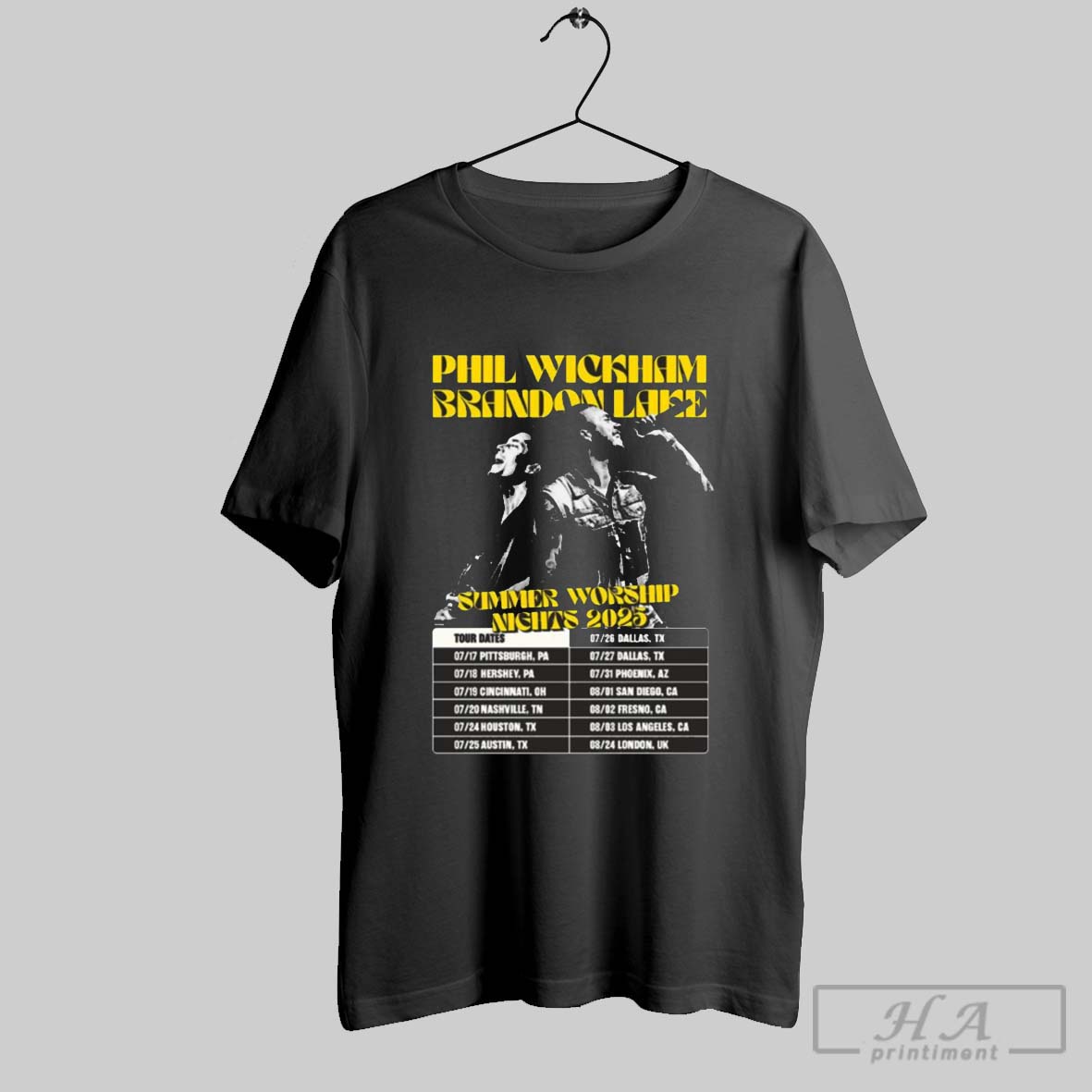 Phil Wickham Brandon Lake Summer Worship Night 2025 Tour Shirt