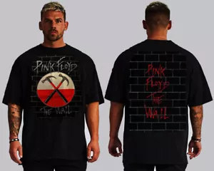 Pink Floyd The Wall Front And Back Print Classic Rock Black Shirt Mens Sizes