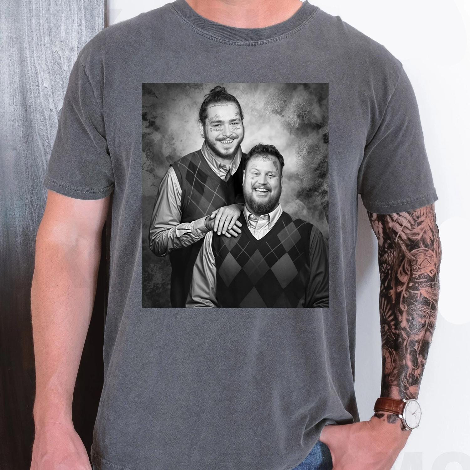 Post Malone Jelly Roll Concert Tour Music Western 2025 Shirt