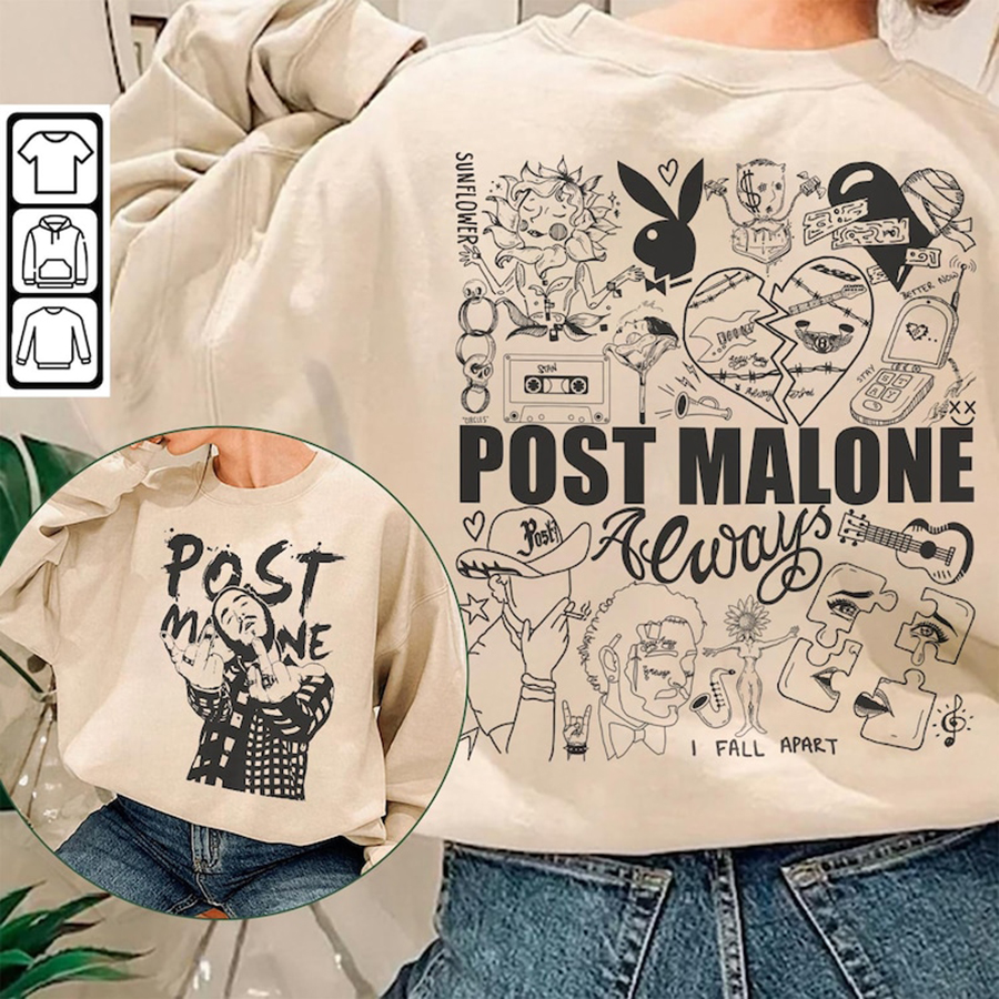 Post Malone Doodle Art Tattoo Sweatshirt