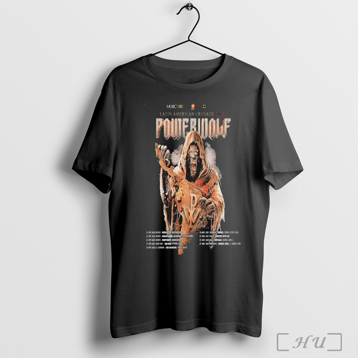 Powerwolf Latin American Crusade Tour 2025 List Start On 23 April Shirt