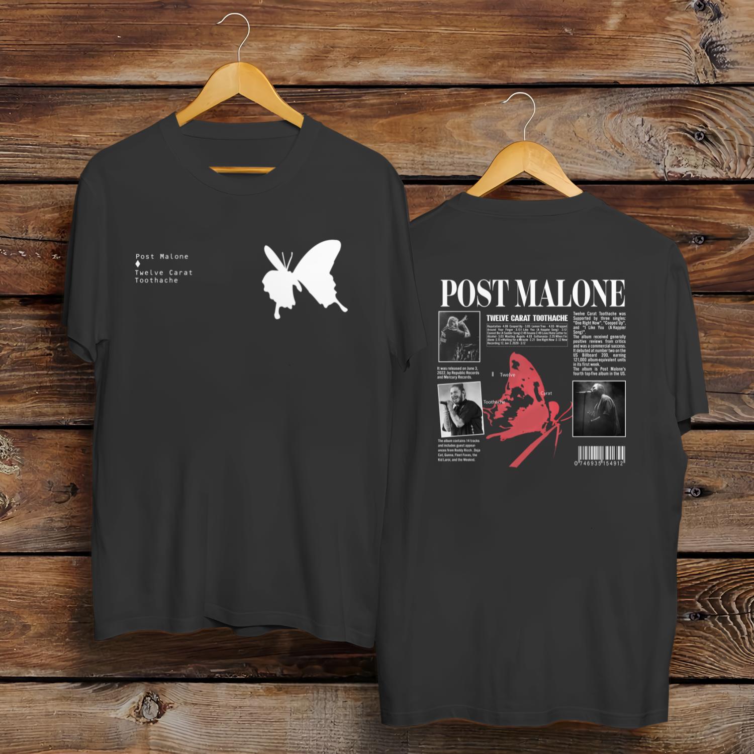 Posty Tour 2 Side Shirt, Twelve Carat Post Malone Concert Tour