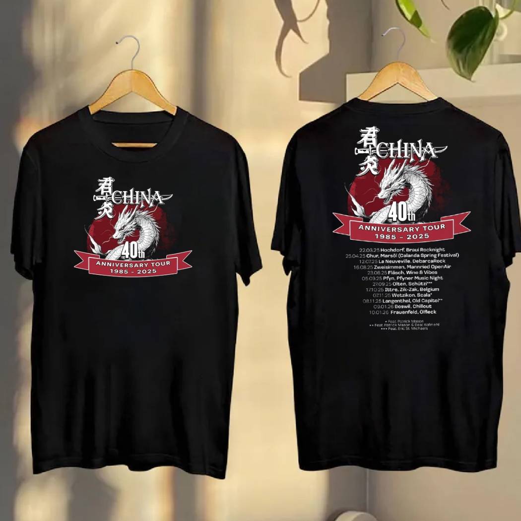 Rock Band China 40Th Anniversary Tour 1985-2025 Shirt