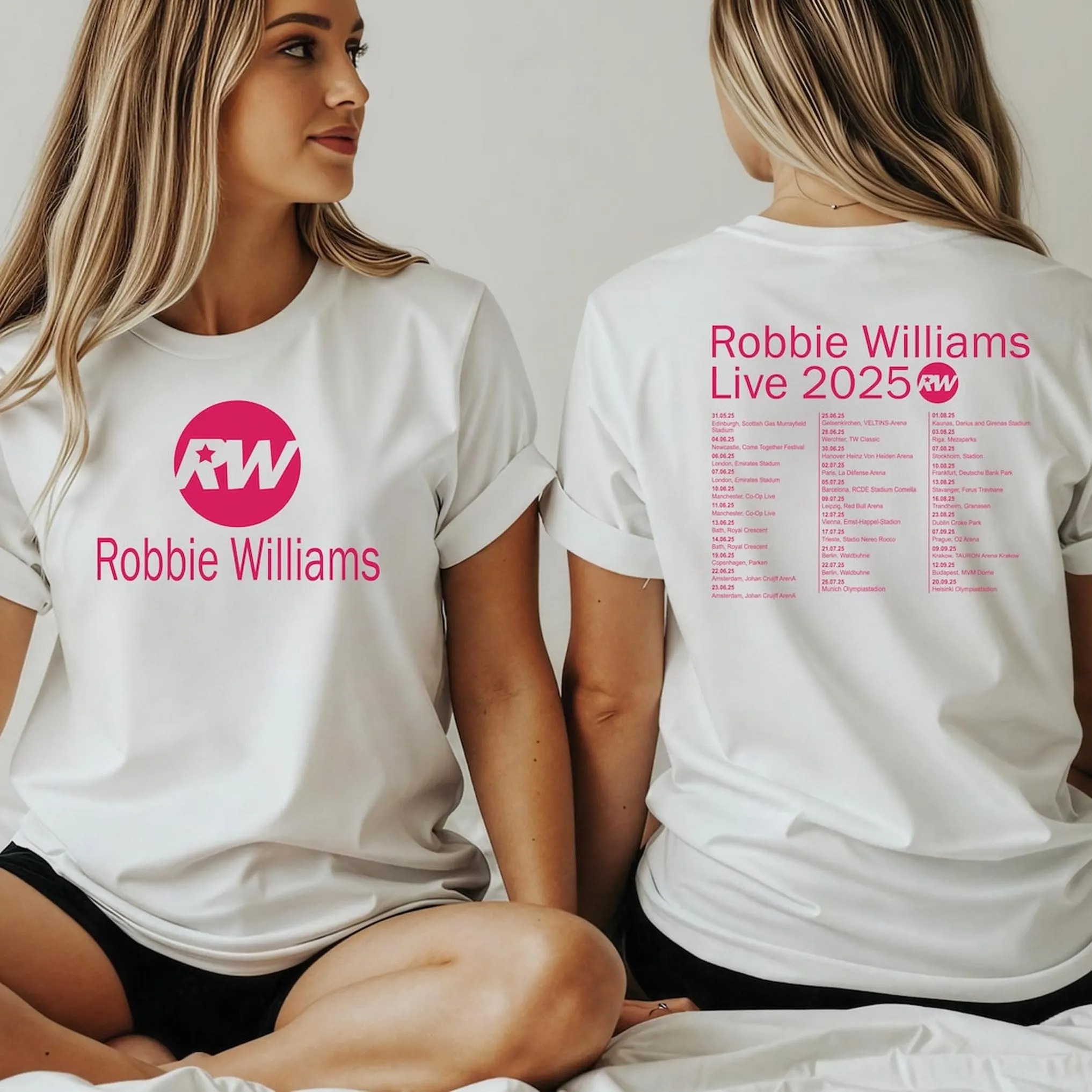 Robbie Williams Live 2025 Concert Robbie Williams Tshirt