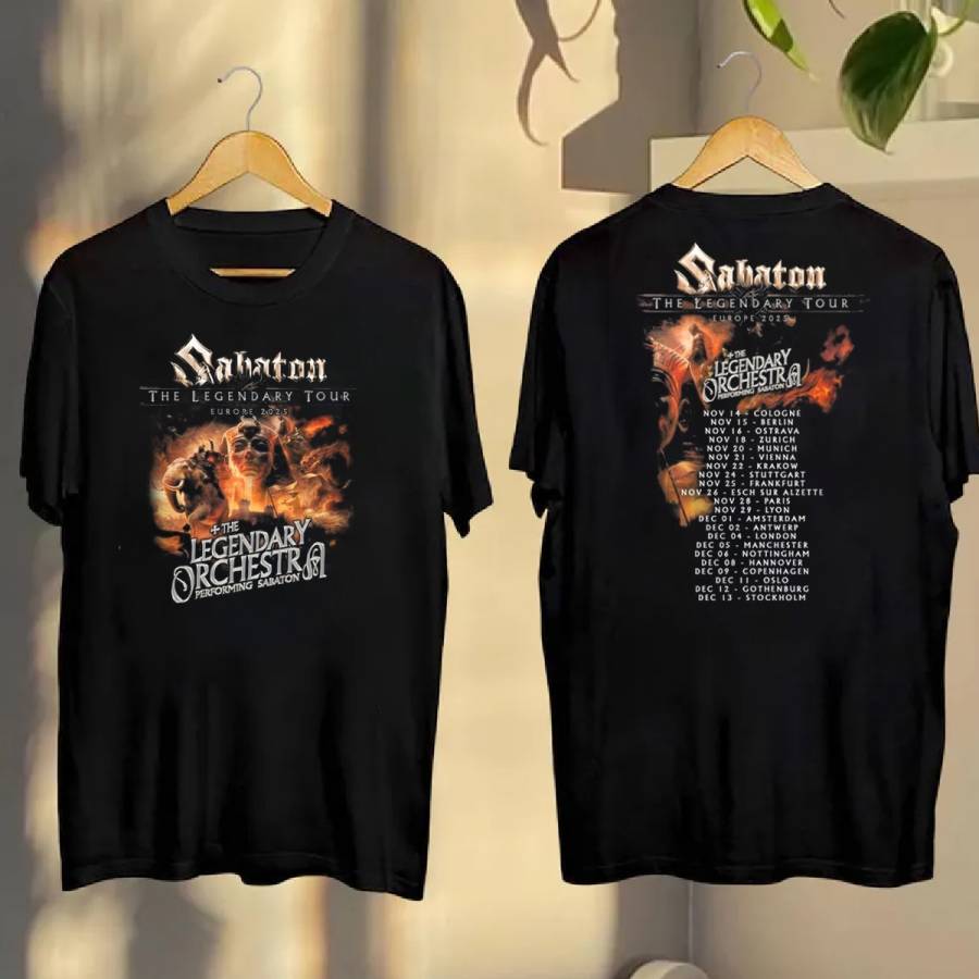 Sabaton The Legendary Tour Europe 2025 Shirt