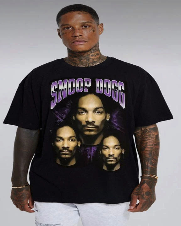 Snoop Doog 3 Faces Rap Hip Hop Shirt Mens