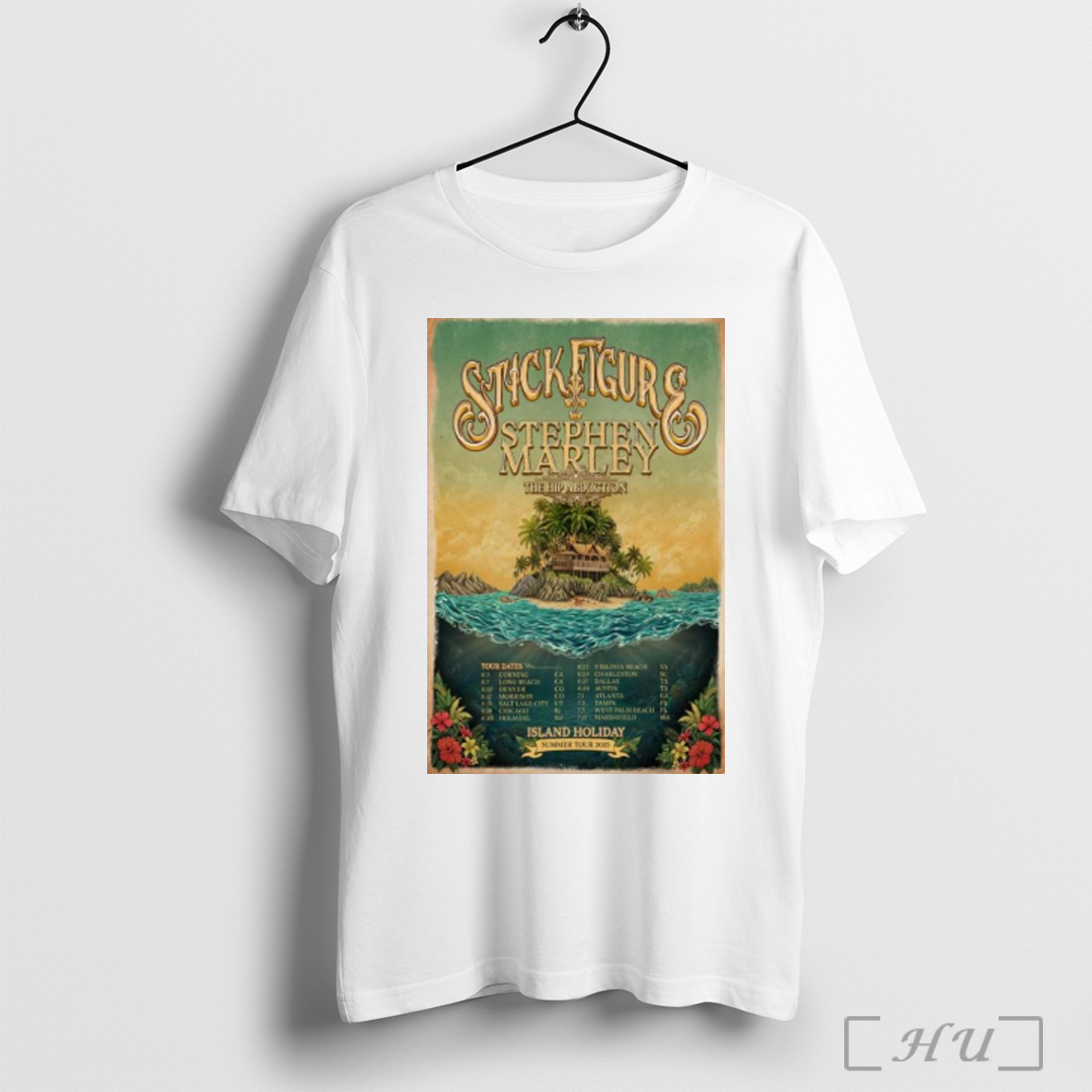 Stick Figure Island Holiday Summer Tour 2025 Vintage Shirt
