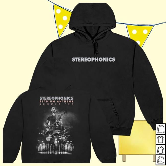 Stereophonics Store Merch Summer ??5 Tour Black Hoodie
