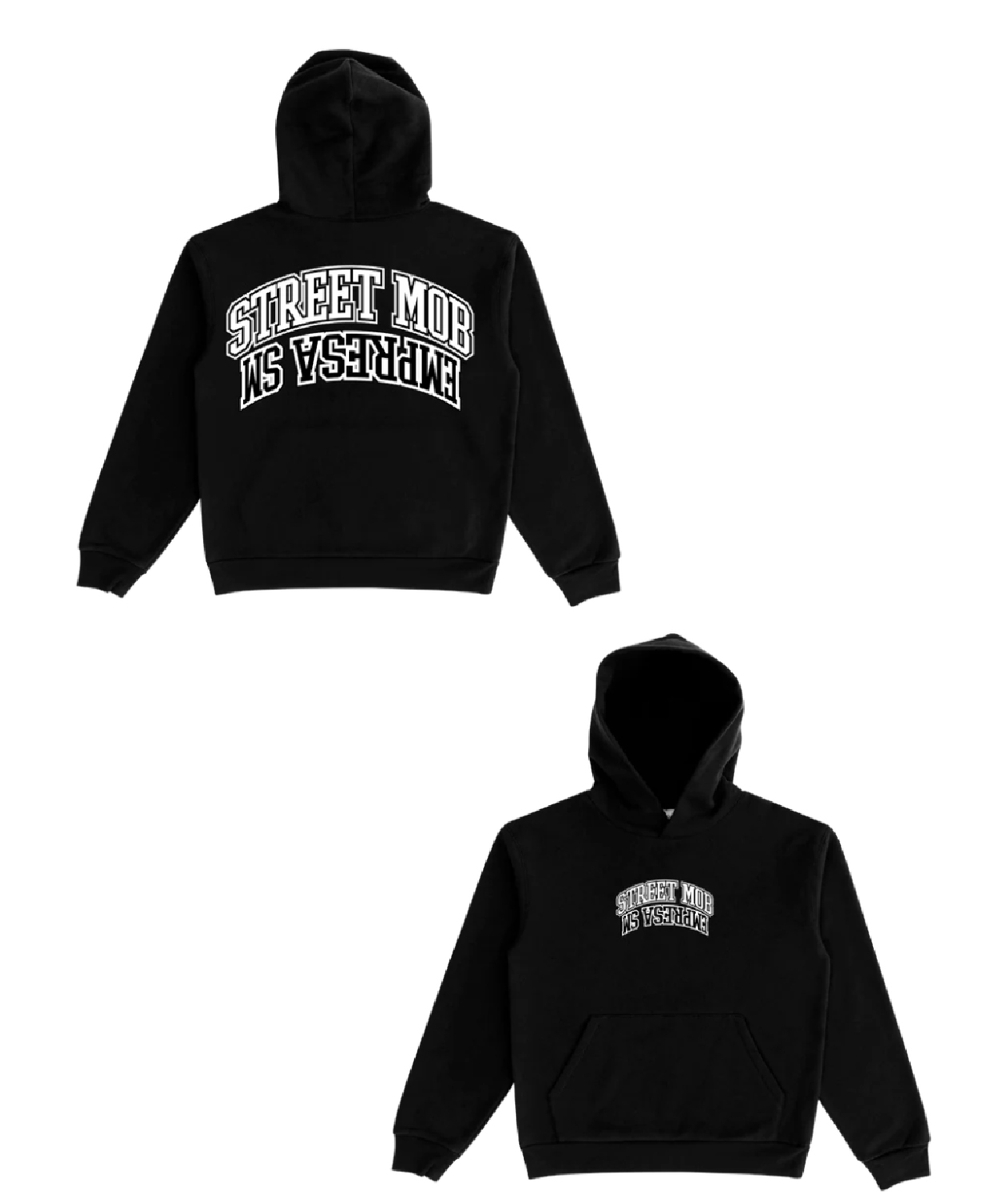 Street Mob Records Empresa Sm Flip Black Hoodie Shirt