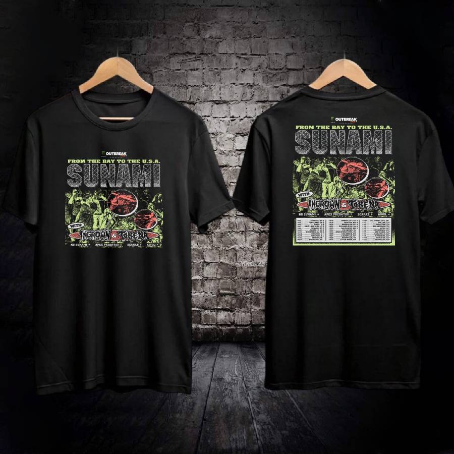 Sunami From The Bay To The Usa Tour 2025 Shirt