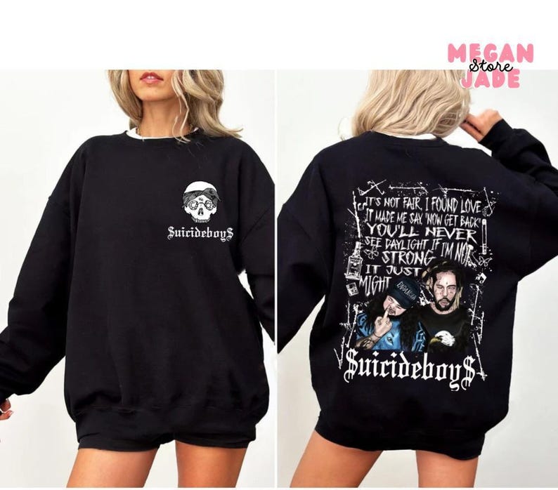 Suicideboy Grey Day Tour 2 Sides Sweatshirt, Suicideboy G59 Merch 90S Hip Hop Gift For Him