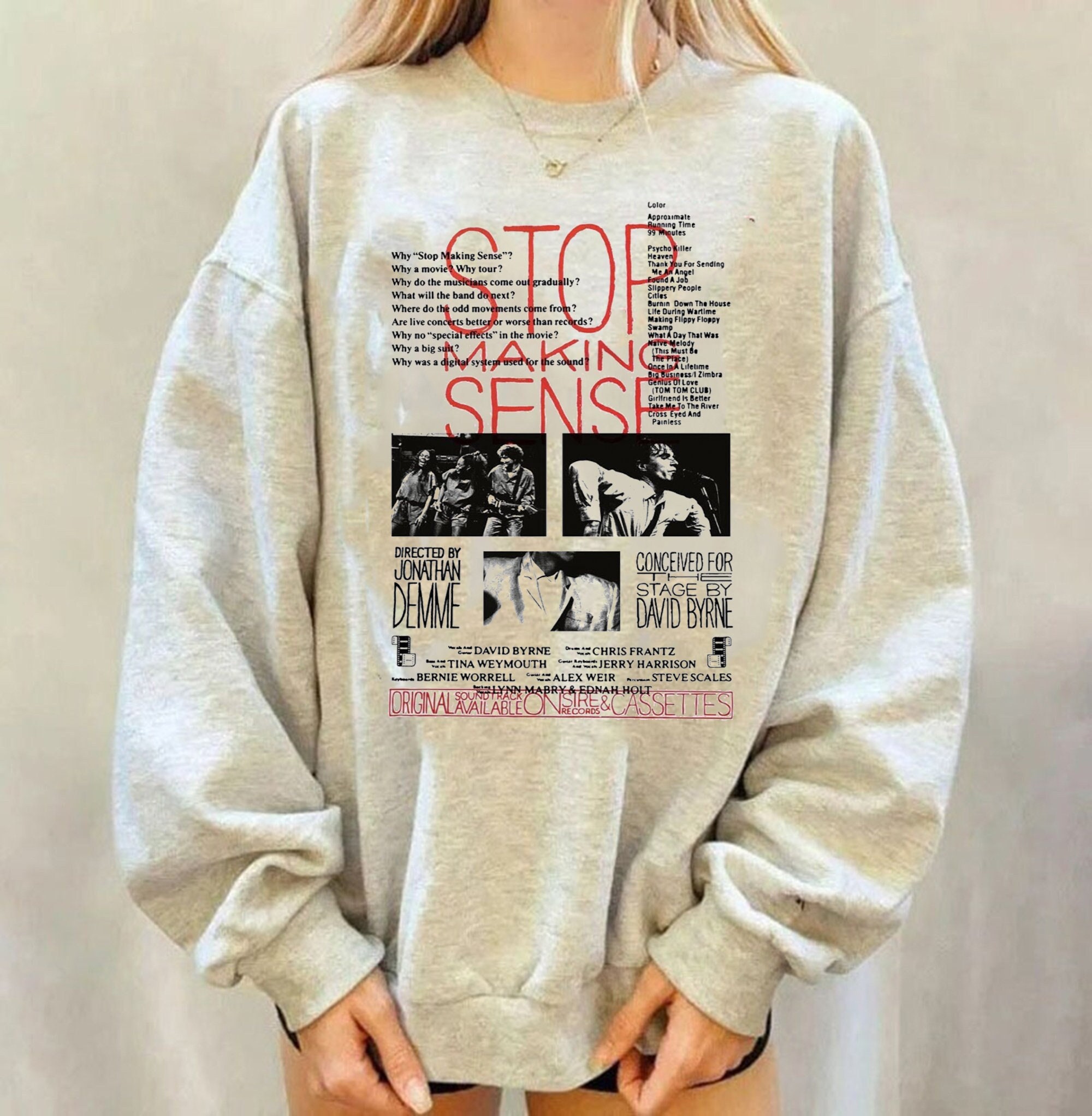 Stop Making Sense Talking Head Retro Sweatshirt