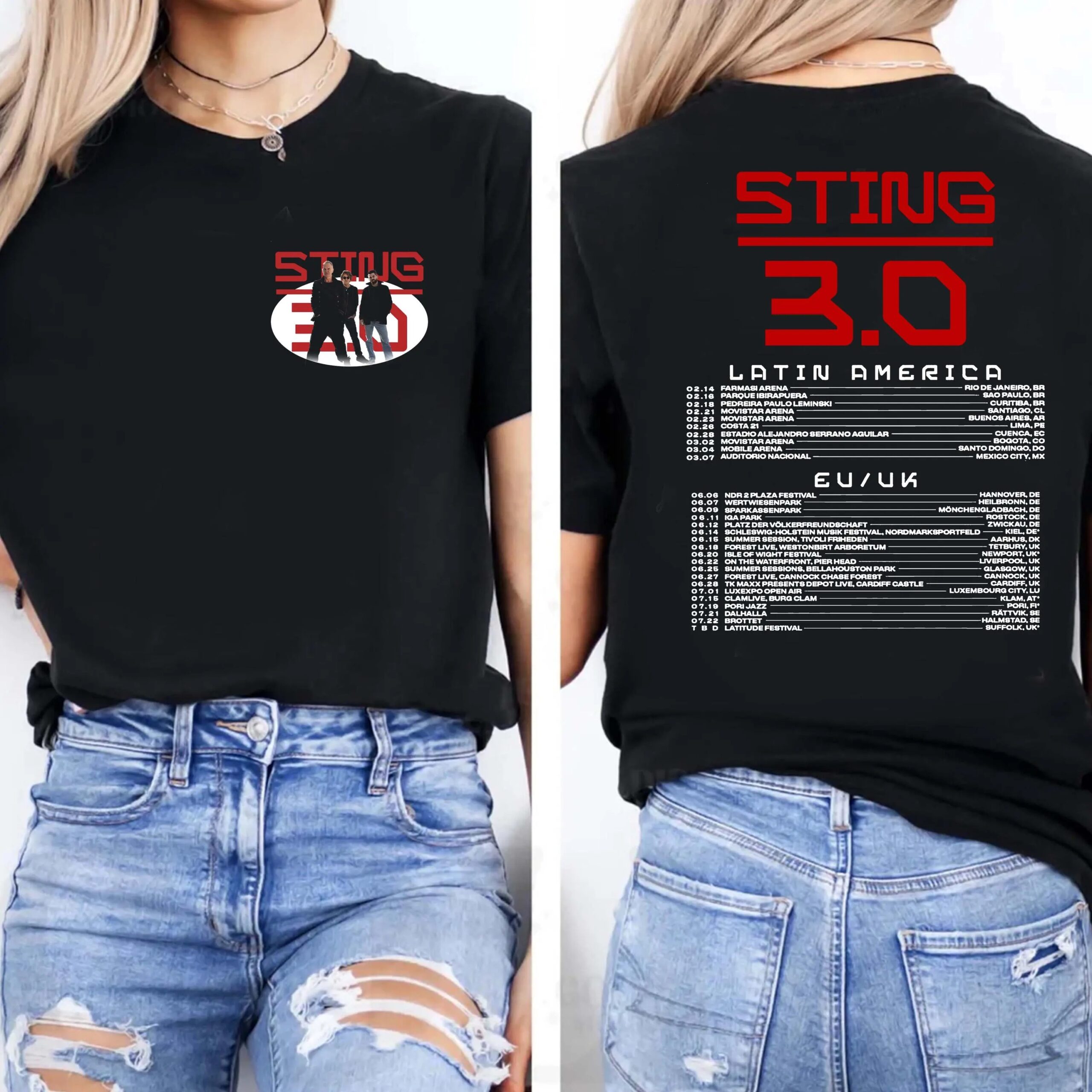 Sting 3.0 Tour Sting Concert 2025 Tour shirt