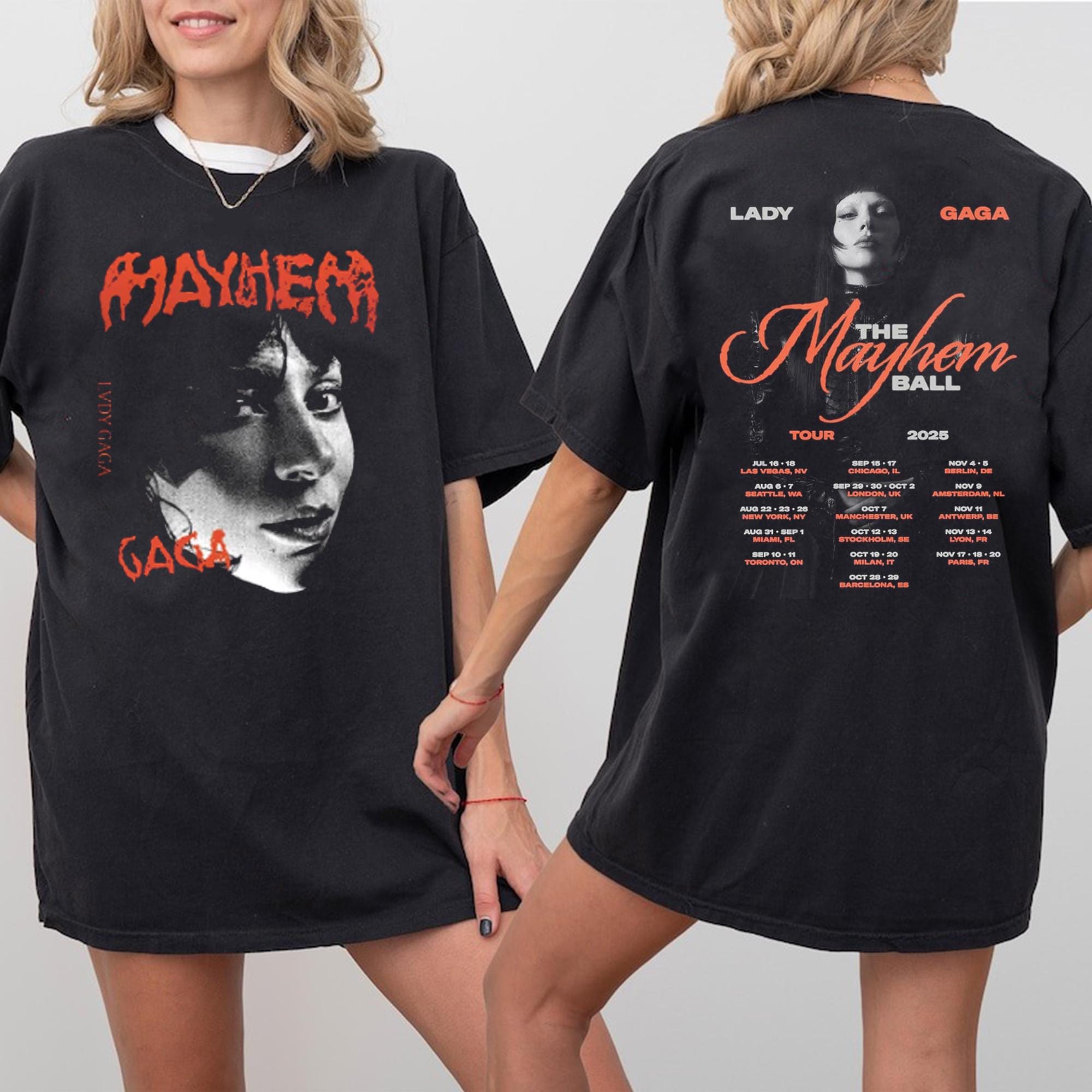 The Mayhem Ball Tour Shirt, Lady Gaga The Mayhem Ball Tour 2025 Shirt