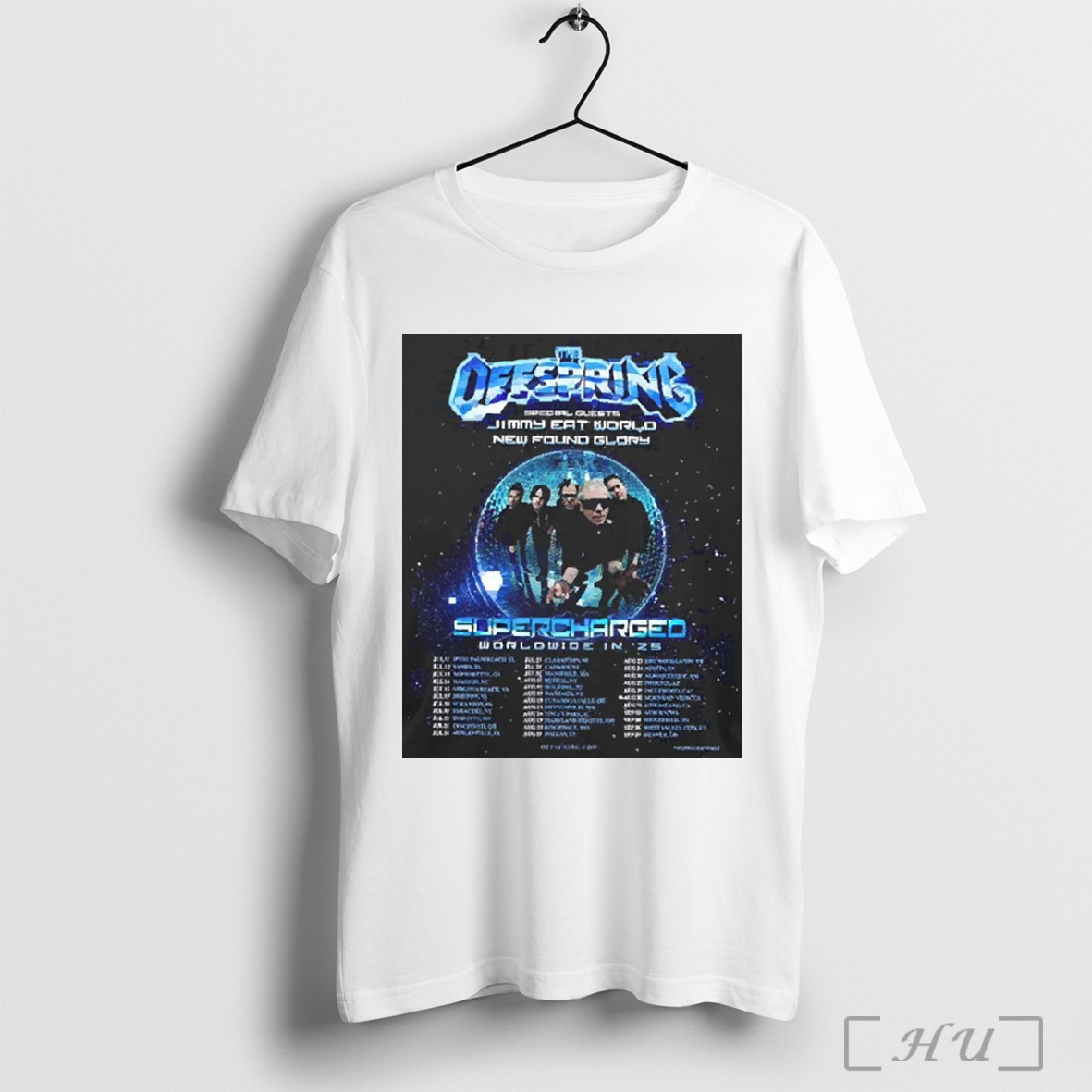 Trendy The Offspring Supercharged Worldwide 2025 Shirt