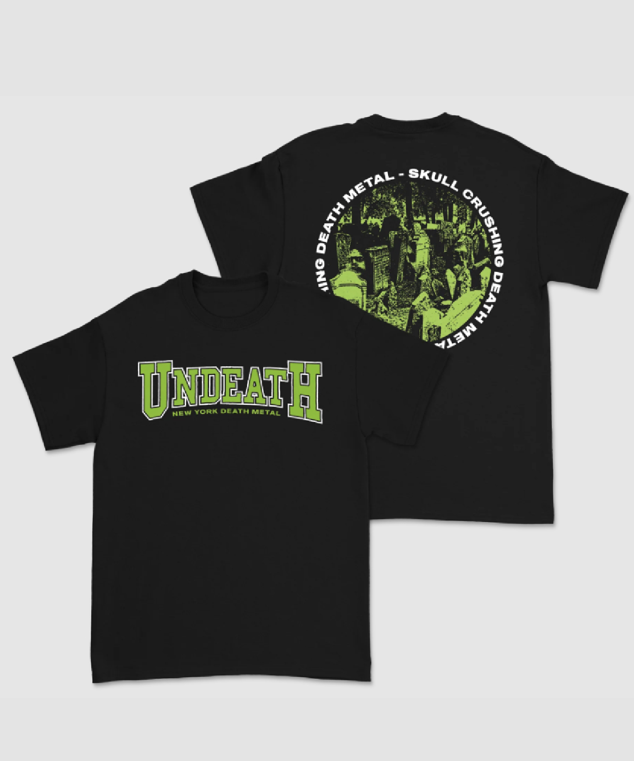 Undeath Metal College Green Shirt