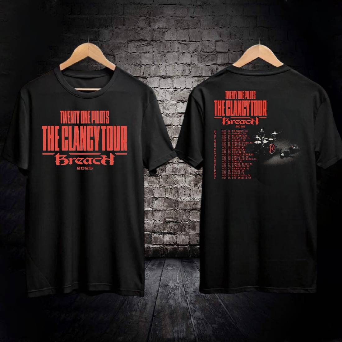 Twenty One Pilots The Clancy Tour Breach 2025 Tour Shirt