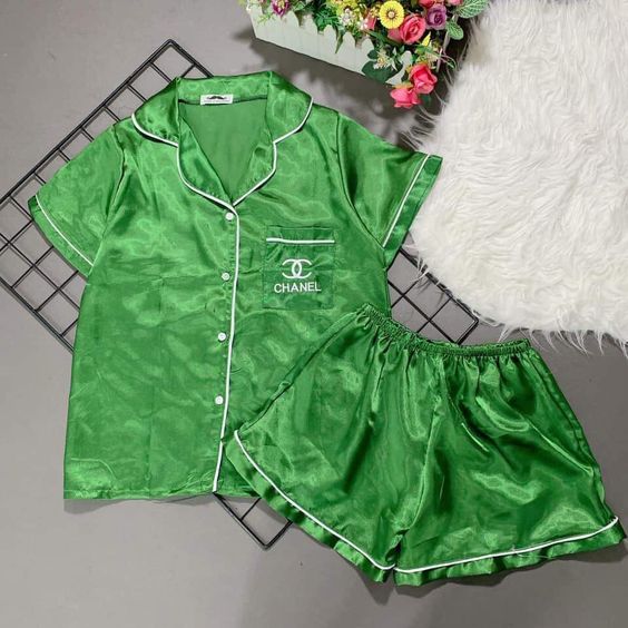 Chanel Night & Day Satin Pajama Set  Perfect For All Seasons