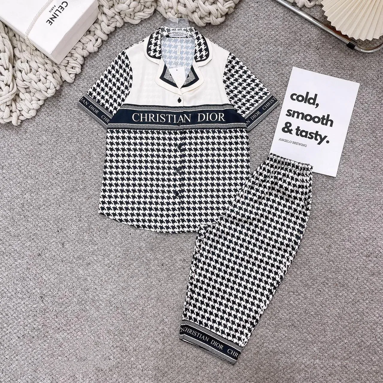 Dior Luxury Satin Pajama Set  Perfect For Women & Gifting