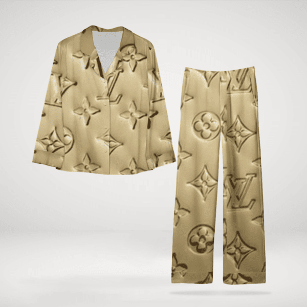 Dior Satin Long Sleeve Pajama Set  Comfortable & Elegant for Women