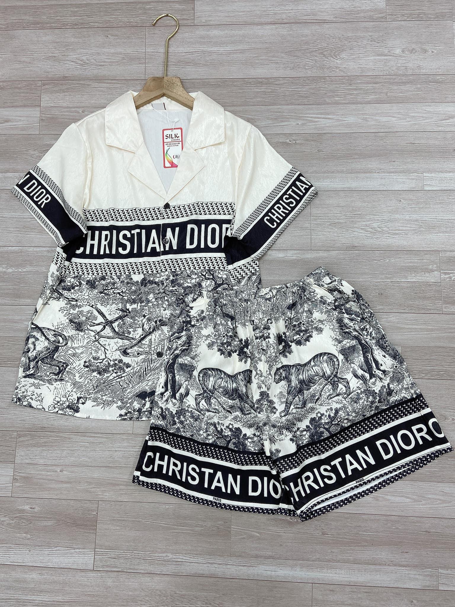 Dior Satin Short Pajama Set  Light, Smooth & Non-Irritating Fabric