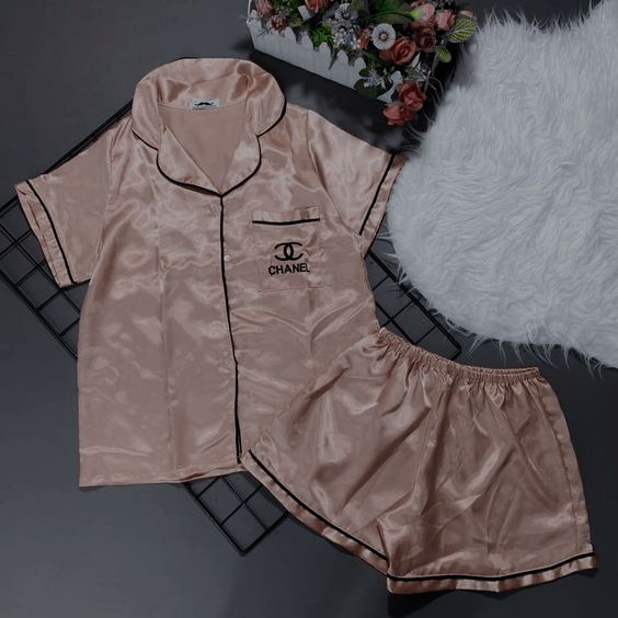 Dior Stylish Satin Pajama Set  Suitable for All Seasons & Easy to Match