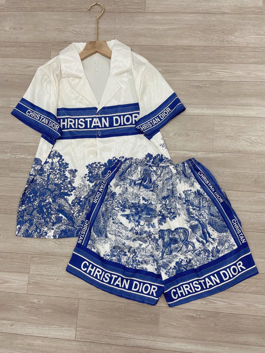 Dior Womens Satin Short Pajama Set  Perfect Gift For Mom & Her