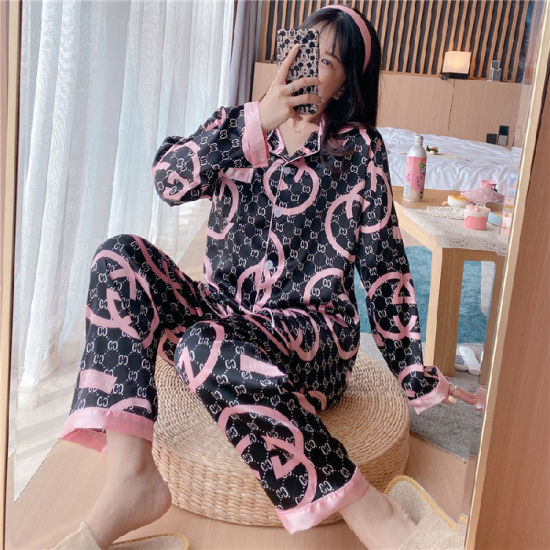 Gucci Authentic Satin Long Sleeve Pajama Set  Elegant & Comfortable