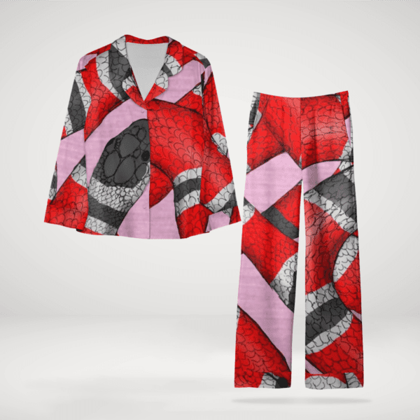 Gucci Fashionable Satin Long Sleeve Pajama Set  Perfect For Night & Lounge