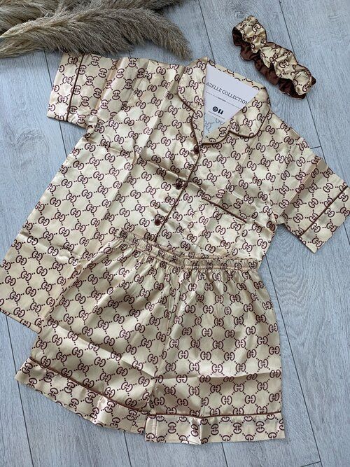 Gucci Satin Short Pajama Set  Elegant & Suitable For Gifting & Personal Use