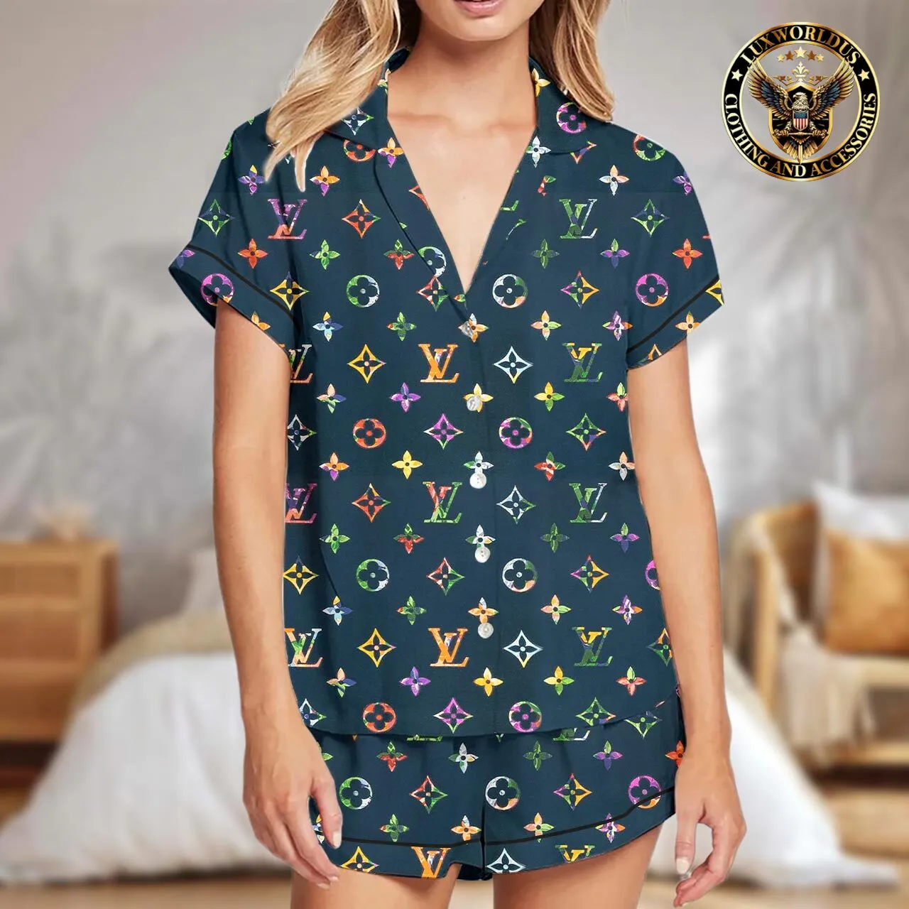 Louis Vuitton Beautiful Satin Pajama Set  Soft & Luxurious Feel