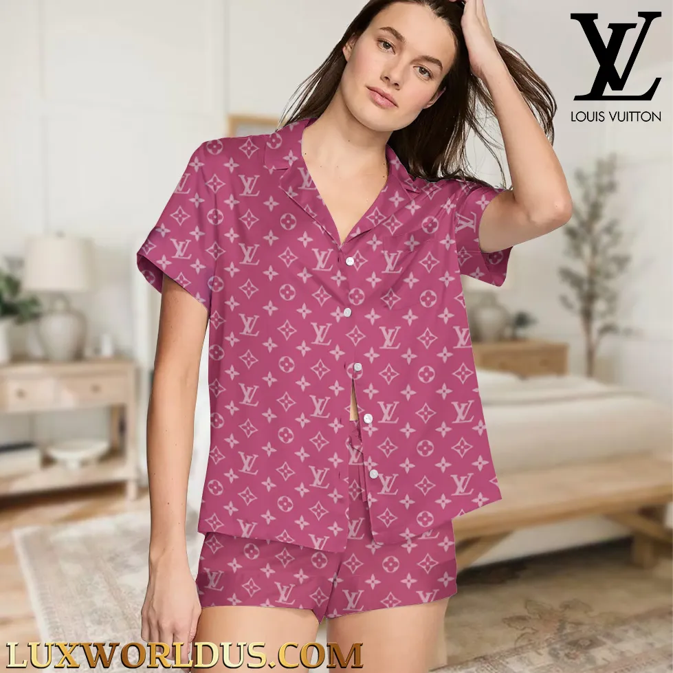 Louis Vuitton Elegant & Youthful Satin Pajama Set  Comfortable & Elegant