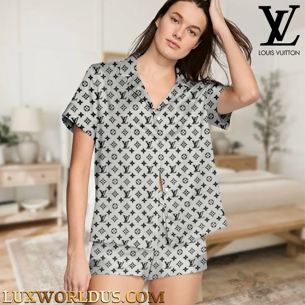 Louis Vuitton Exclusive Satin Pajama Set  Luxe & Comfortable For Women