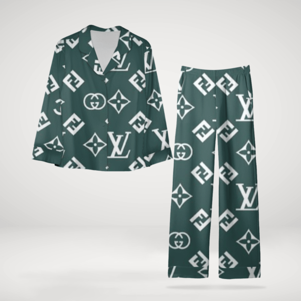 Louis Vuitton High-Quality Satin Long Sleeve Pajama Set  Perfect For Relaxation & Sleep