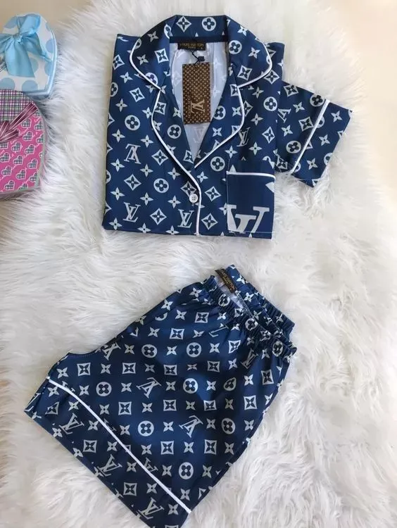 Louis Vuitton OnTheGo navy Premium Satin Pajama Set Perfect For Gifting & Relaxation