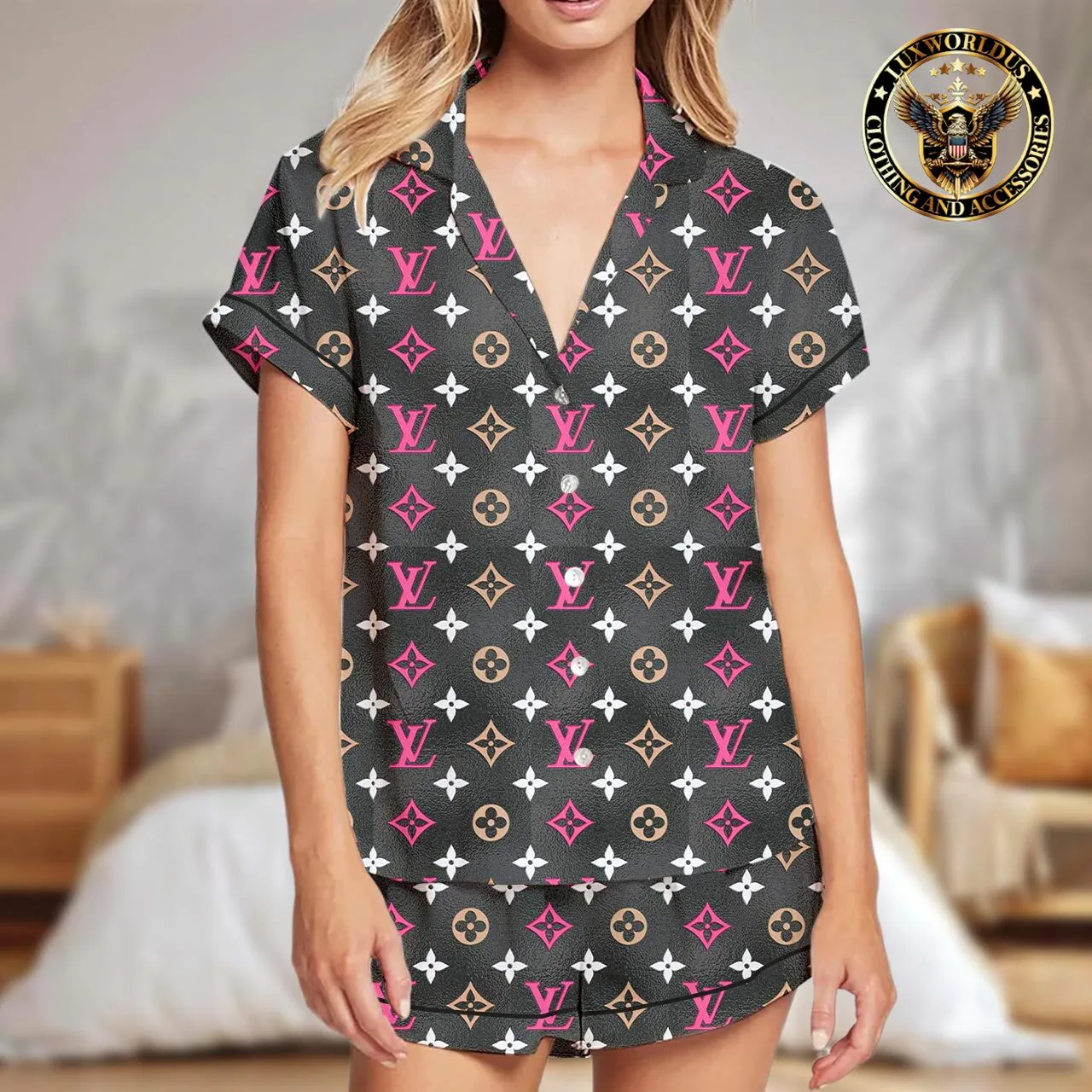Louis Vuitton OnTheGo Satin Pajama SetFor Women  Comfy & Stylish Nightwear