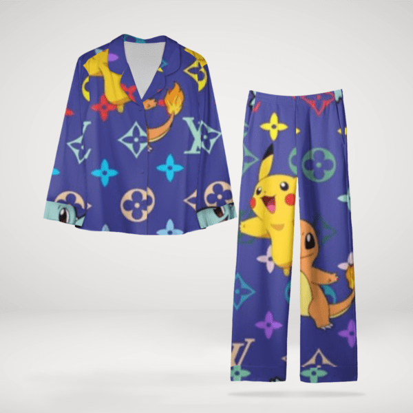 Louis Vuitton Purple Sleek Satin Pajama Set Luxurious & Light For Hot Climates