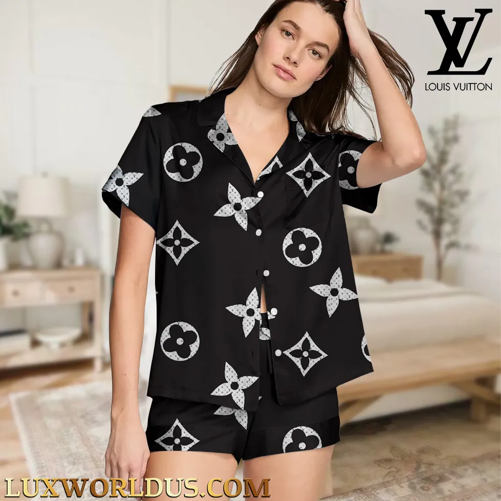 Louis Vuitton Satin Short Pajama Set  Soft, Non-Irritating Fabric